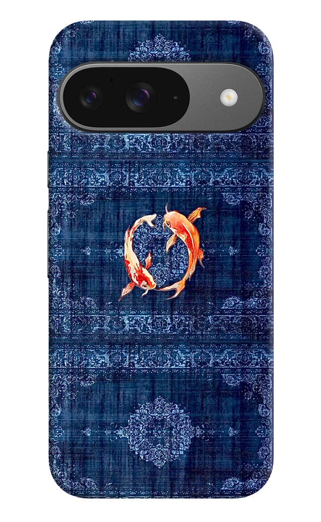 Koi Blue Google Pixel 9 Hard Case Back Cover by Casekaro