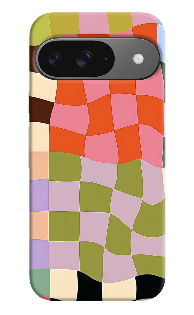 Wavy Grid Google Pixel 9 Hard Case Back Cover by Casekaro