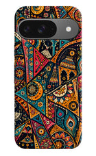 Folk Print Google Pixel 9 Hard Case Back Cover by Casekaro