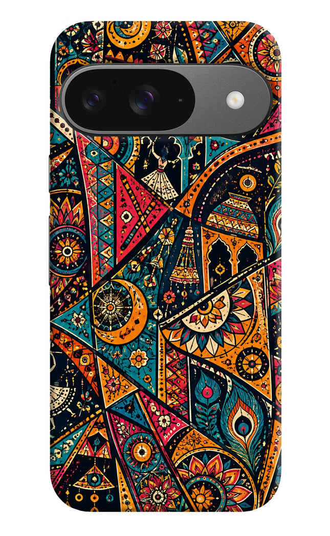 Folk Print Google Pixel 9 Hard Case Back Cover by Casekaro