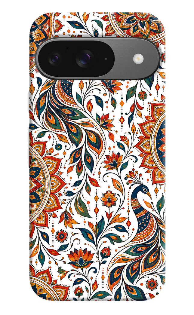 White Mayura Google Pixel 9 Hard Case Back Cover by Casekaro