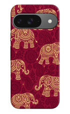 Maroon Elephant Google Pixel 9 Hard Case Back Cover by Casekaro