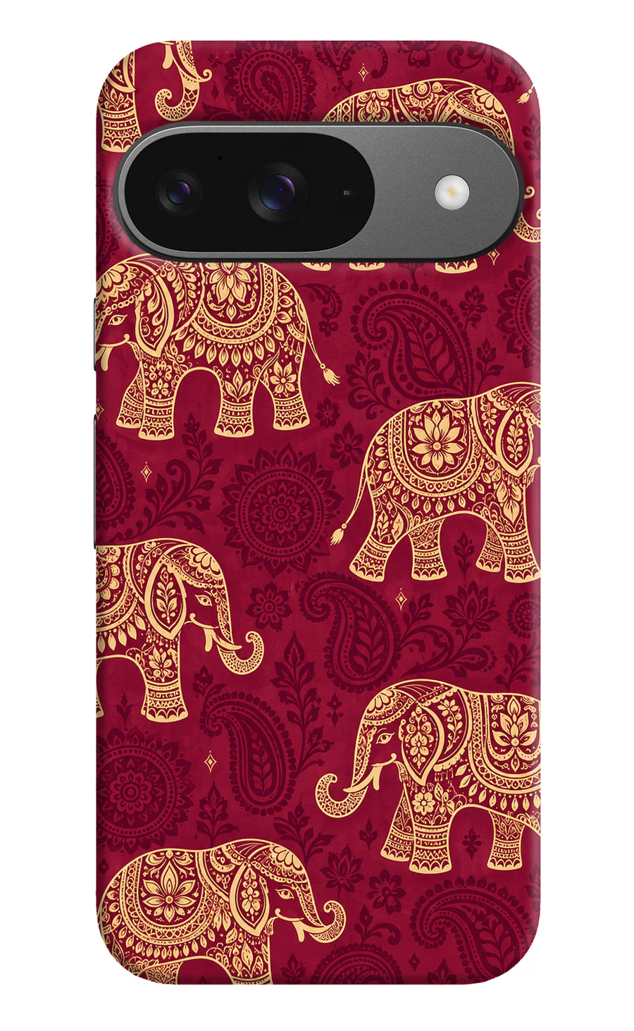 Maroon Elephant Google Pixel 9 Back Cover, Hard case
