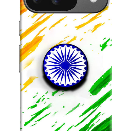 Indian Flag Ashoka Chakra Google Pixel 9 Pop Case by Casekaro