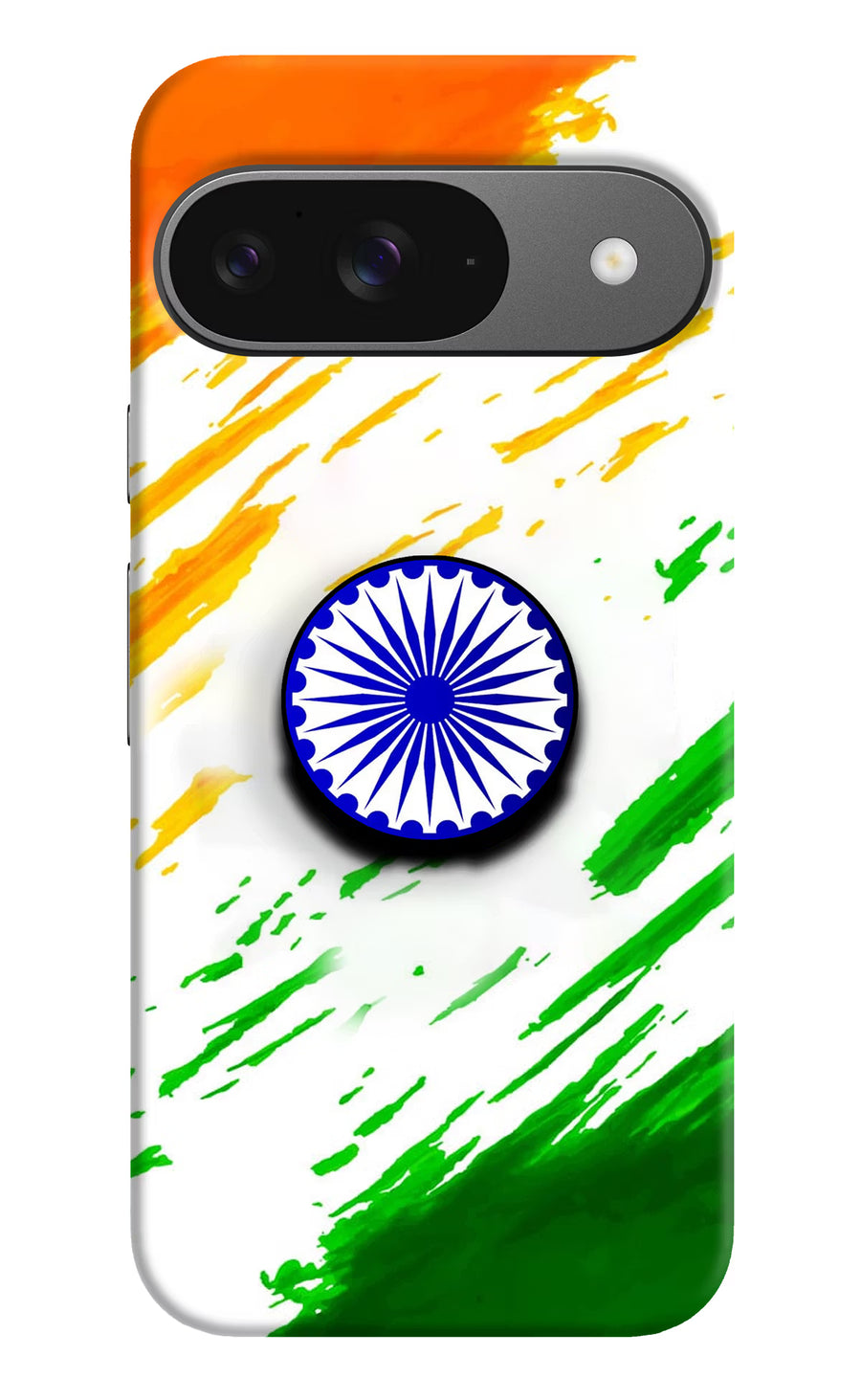 Indian Flag Ashoka Chakra Google Pixel 9 Pop Case, Hard case