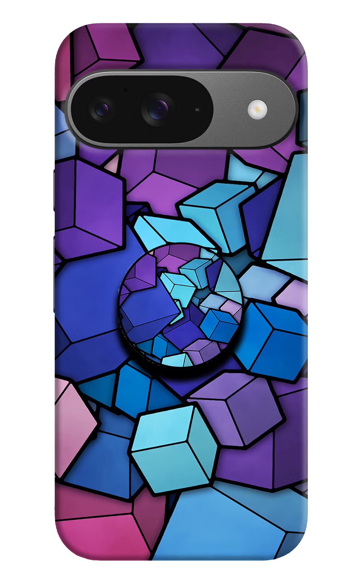 Cubic Abstract Google Pixel 9 Pop Case by Casekaro