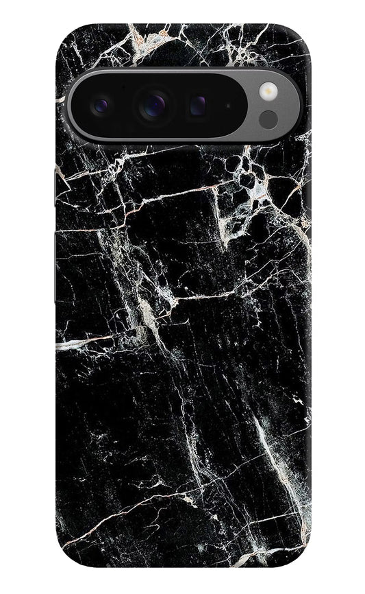 Black Marble Texture Google Pixel 9 Pro Hard Case Back Cover by Casekaro