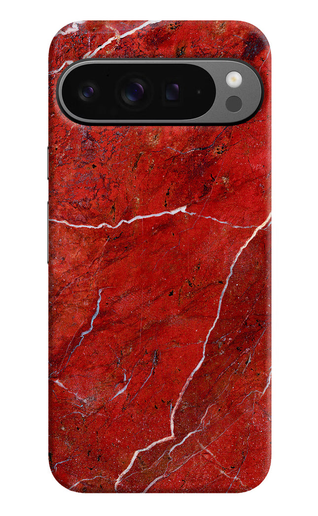 Red Marble Design Google Pixel 9 Pro Hard Case Back Cover by Casekaro