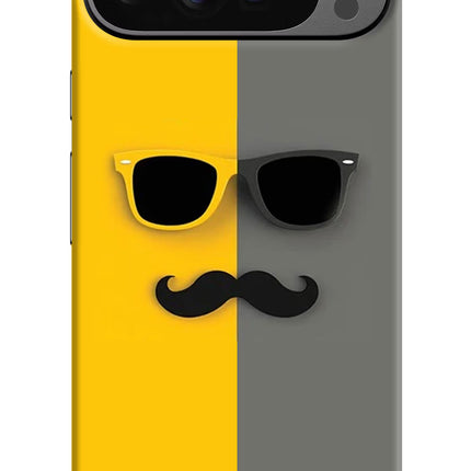 Sunglasses with Mustache Google Pixel 9 Pro Hard Case Back Cover by Casekaro