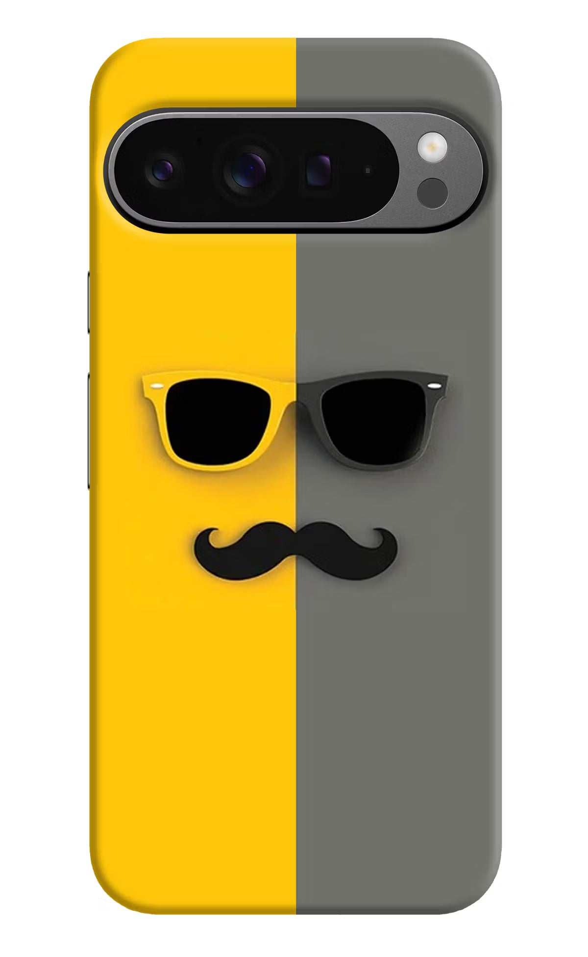 Sunglasses with Mustache Google Pixel 9 Pro Hard Case Back Cover by Casekaro