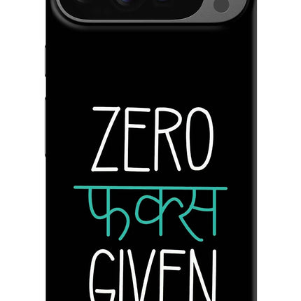Zero Fucks Given Google Pixel 9 Pro Hard Case Back Cover by Casekaro