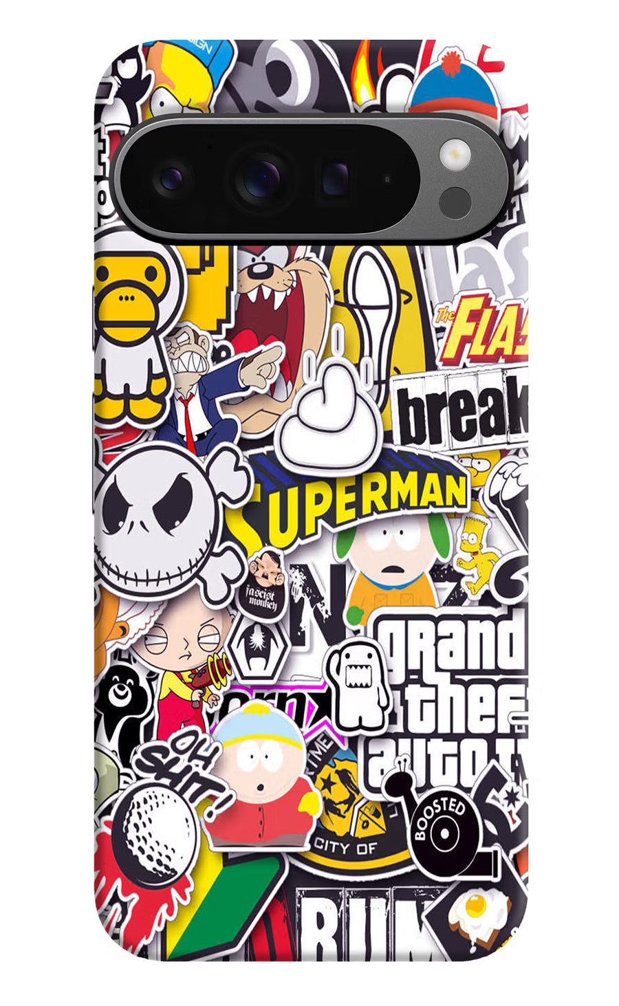 Sticker Bomb Google Pixel 9 Pro Back Cover, Hard case