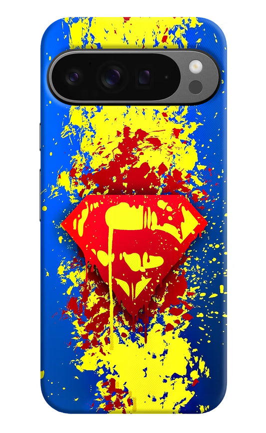 Superman logo Google Pixel 9 Pro Hard Case Back Cover by Casekaro