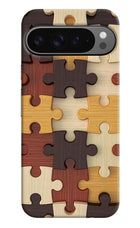 Wooden Puzzle Google Pixel 9 Pro Hard Case Back Cover by Casekaro
