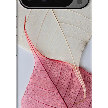 White Pink Leaf Google Pixel 9 Pro Hard Case Back Cover by Casekaro