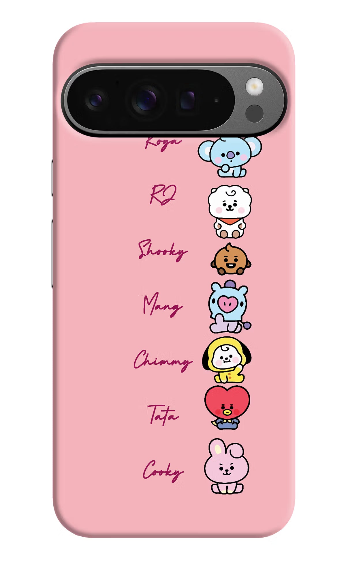 BTS names Google Pixel 9 Pro Hard Case Back Cover by Casekaro