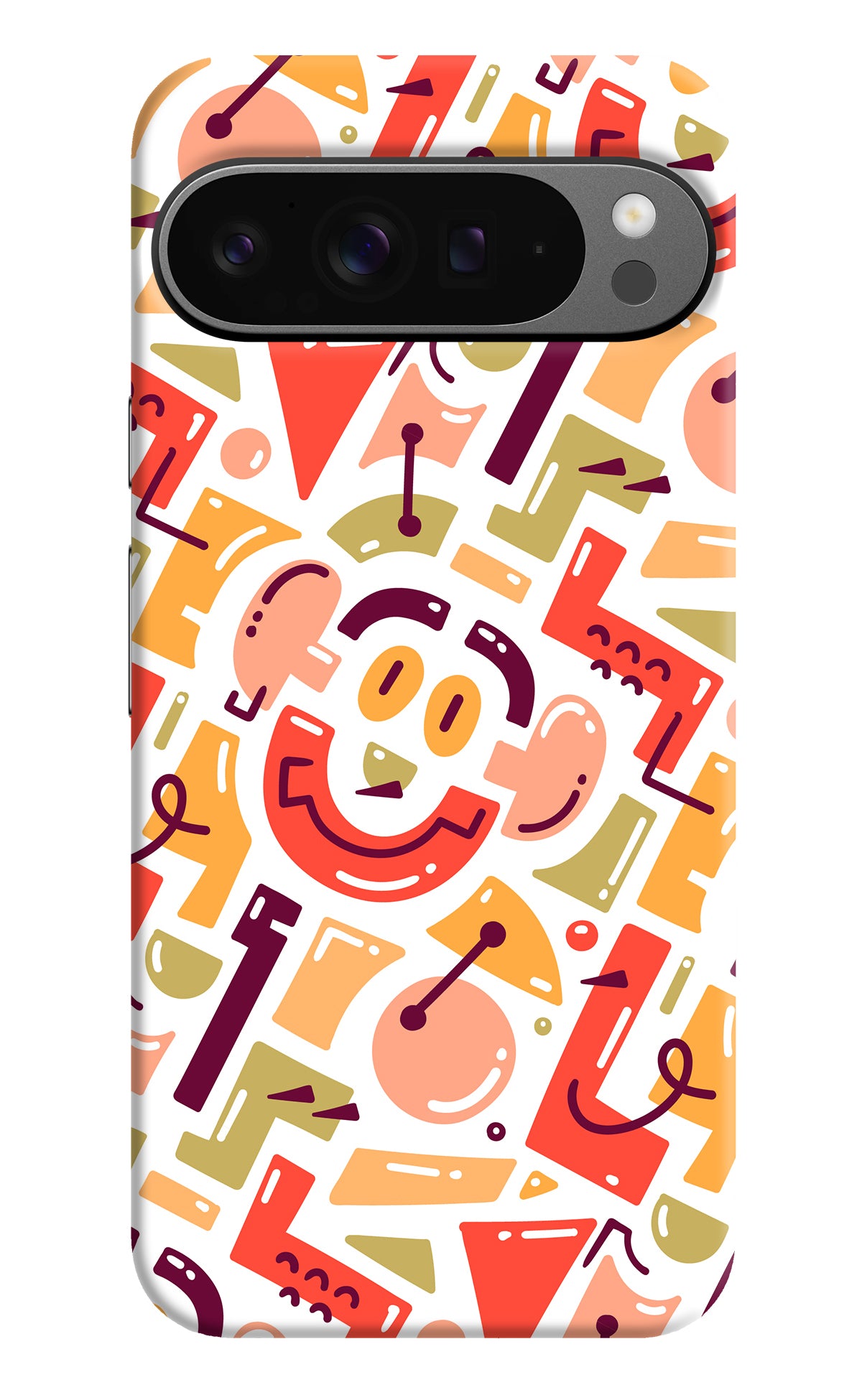 Doodle Pattern Google Pixel 9 Pro Back Cover