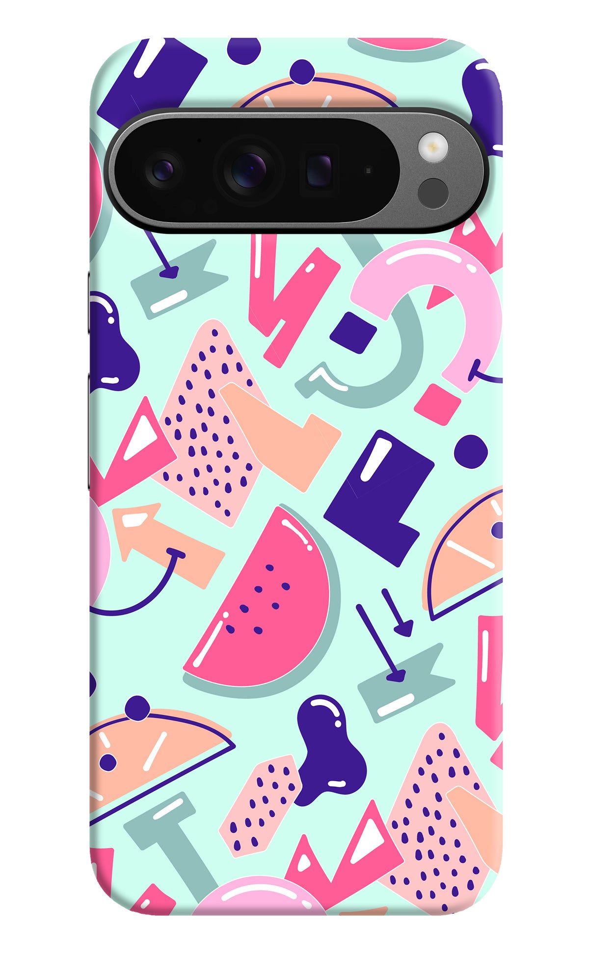 Doodle Pattern Google Pixel 9 Pro Back Cover