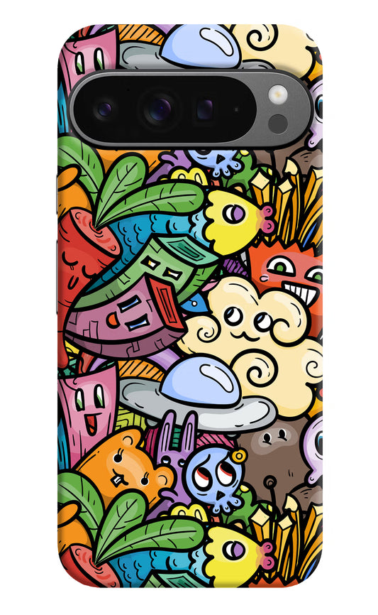 Veggie Doodle Google Pixel 9 Pro Hard Case Back Cover by Casekaro