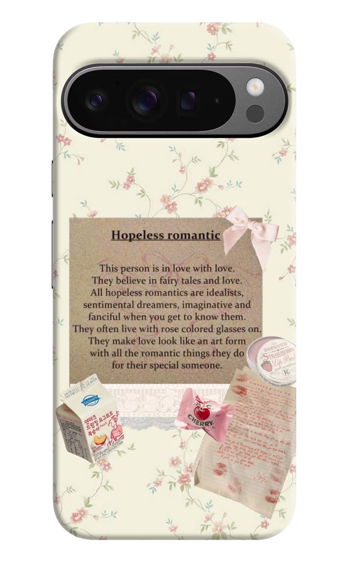 Hopeless Romantic Google Pixel 9 Pro Hard Case Back Cover by Casekaro
