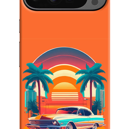 Palm Drive 80s Google Pixel 9 Pro Hard Case Back Cover by Casekaro