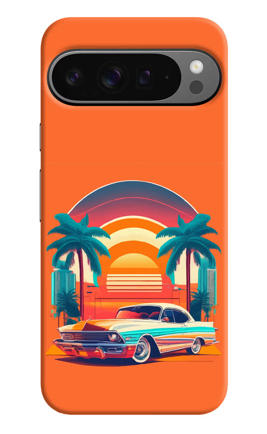 Palm Drive 80s Google Pixel 9 Pro Hard Case Back Cover by Casekaro