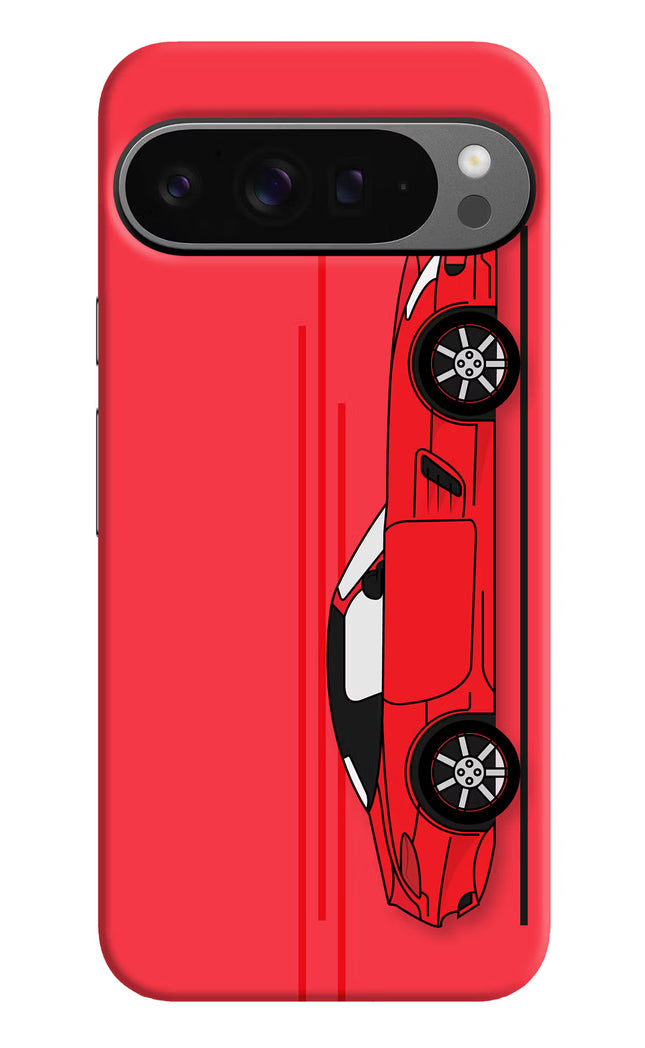 Red Velocity Google Pixel 9 Pro Hard Case Back Cover by Casekaro