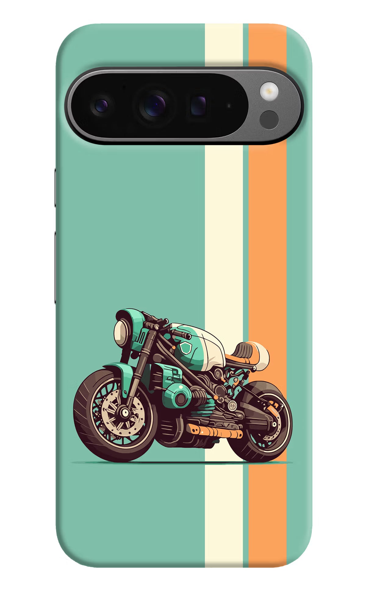 Striped Moto Drift Google Pixel 9 Pro Hard Case Back Cover by Casekaro