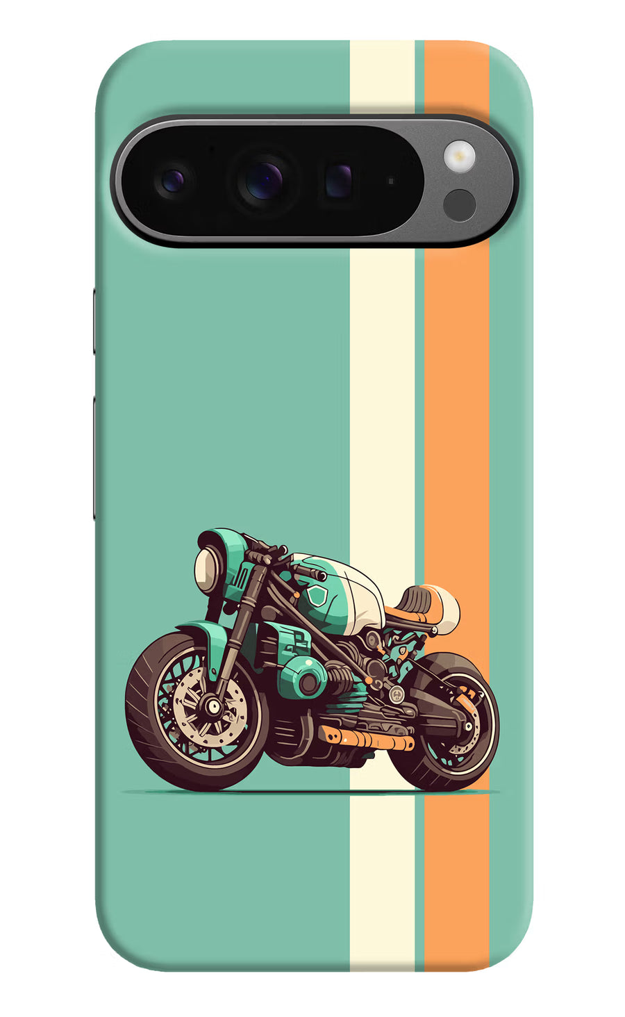 Striped Moto Drift Google Pixel 9 Pro Back Cover, Hard case