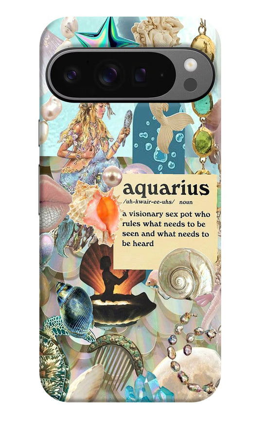 Aquarius Zodiac Google Pixel 9 Pro Hard Case Back Cover by Casekaro