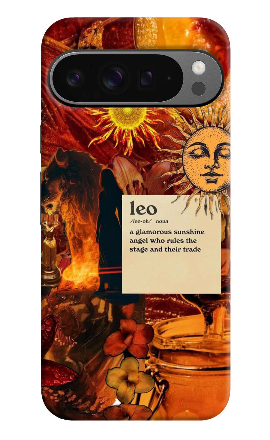 Leo Zodiac Google Pixel 9 Pro Back Cover, Hard case