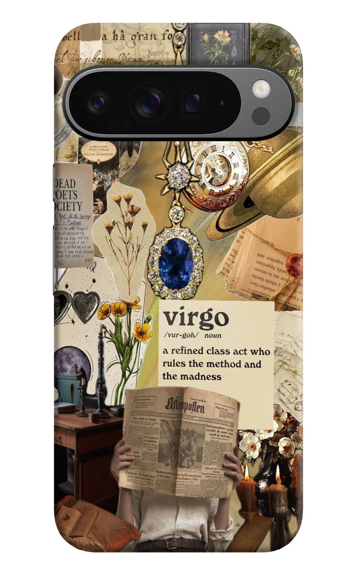 Virgo Zodiac Google Pixel 9 Pro Hard Case Back Cover by Casekaro