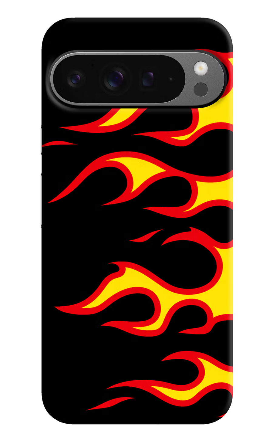 Side Sweep Flames Google Pixel 9 Pro Back Cover, Hard case