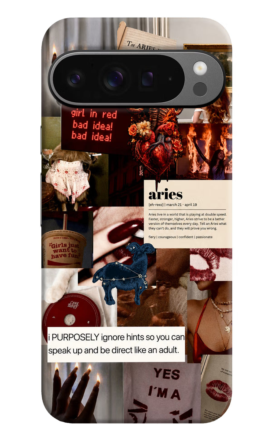 Zodiac Aries Google Pixel 9 Pro Back Cover, Hard case