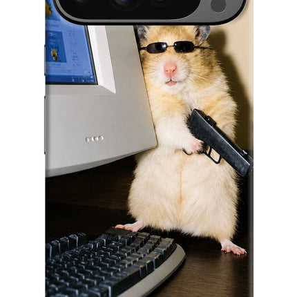 Hacker Hamster Google Pixel 9 Pro Hard Case Back Cover by Casekaro
