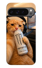 Gamer Cat Energy Google Pixel 9 Pro Hard Case Back Cover by Casekaro