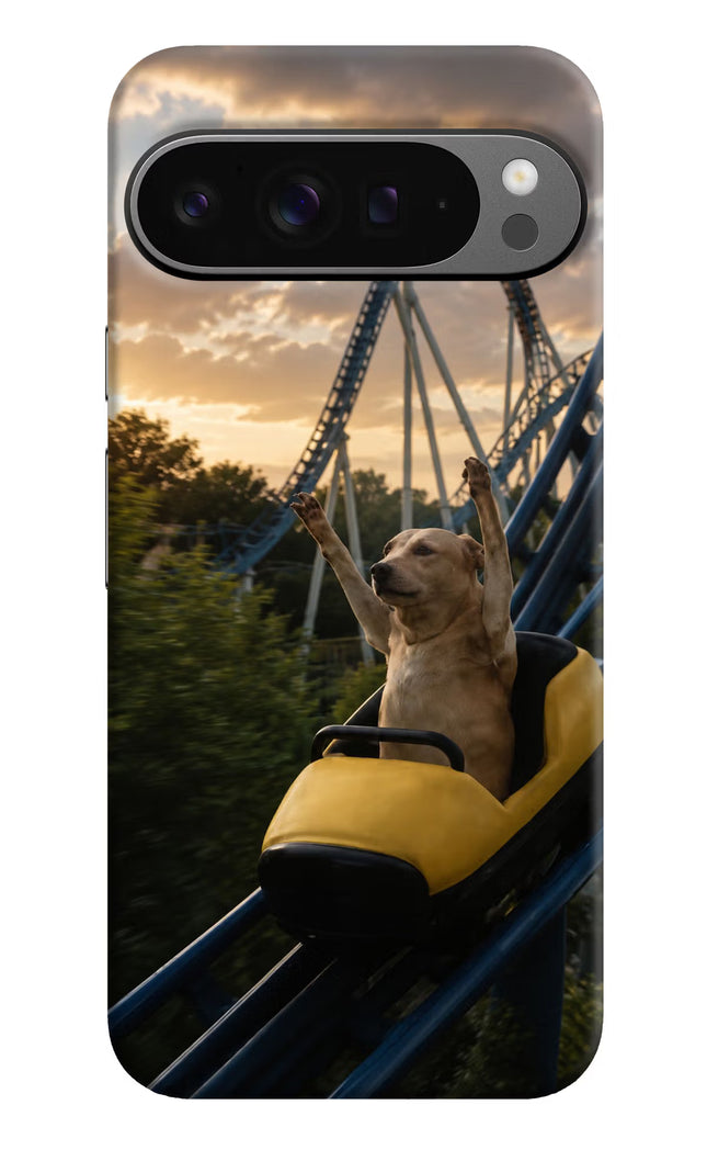 Rollercoaster Dog Google Pixel 9 Pro Hard Case Back Cover by Casekaro