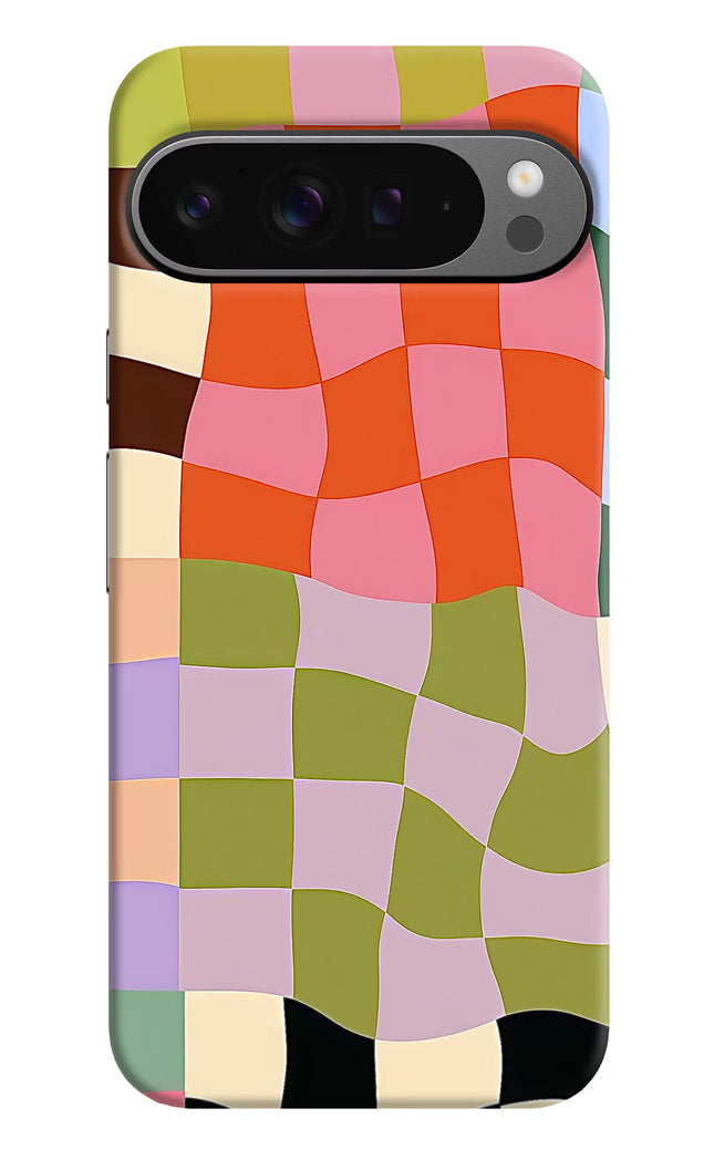 Wavy Grid Google Pixel 9 Pro Hard Case Back Cover by Casekaro