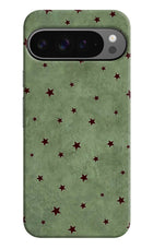 Green Stars Google Pixel 9 Pro Hard Case Back Cover by Casekaro