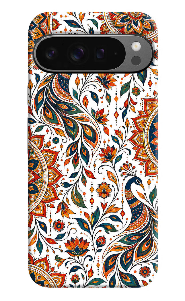 White Mayura Google Pixel 9 Pro Hard Case Back Cover by Casekaro