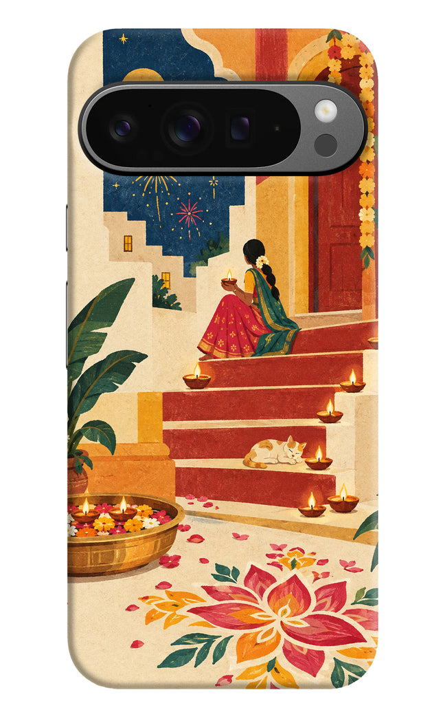 Diwali Rangoli Google Pixel 9 Pro Hard Case Back Cover by Casekaro