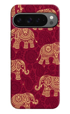 Maroon Elephant Google Pixel 9 Pro Hard Case Back Cover by Casekaro