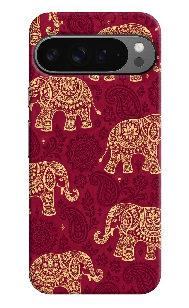 Maroon Elephant Google Pixel 9 Pro Hard Case Back Cover by Casekaro