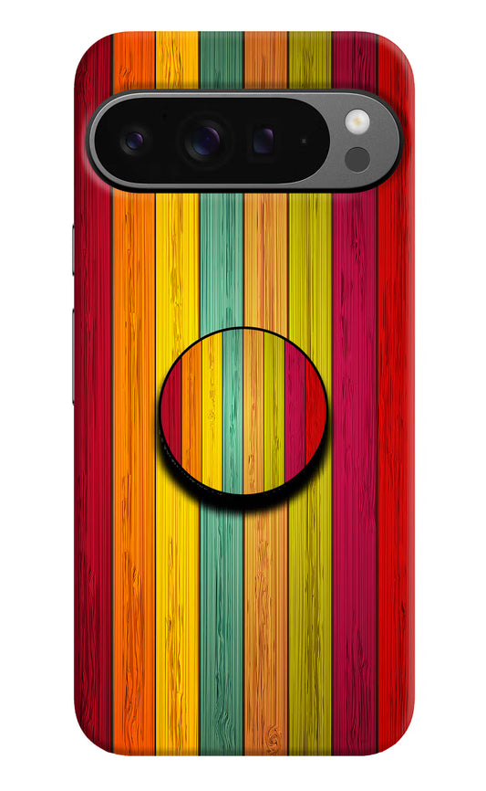 Multicolor Wooden Google Pixel 9 Pro Pop Case by Casekaro
