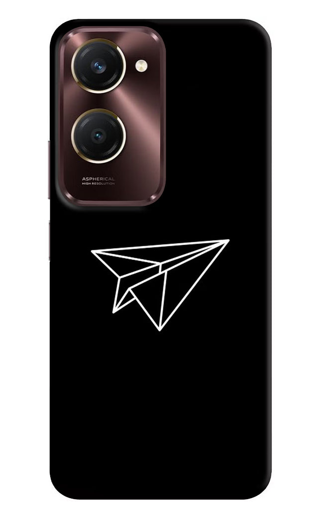 Paper Plane White iQOO Z9 Lite 5G Back Cover