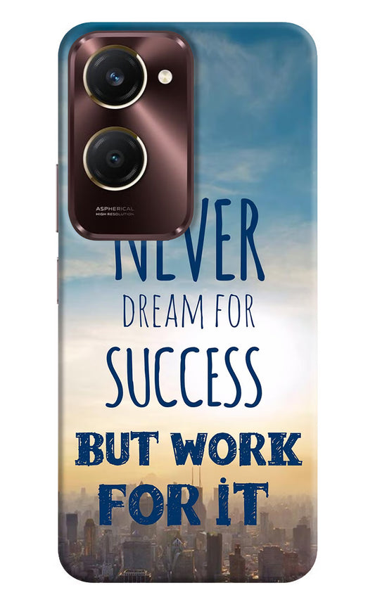Never Dream For Success But Work For It iQOO Z9 Lite 5G Back Cover