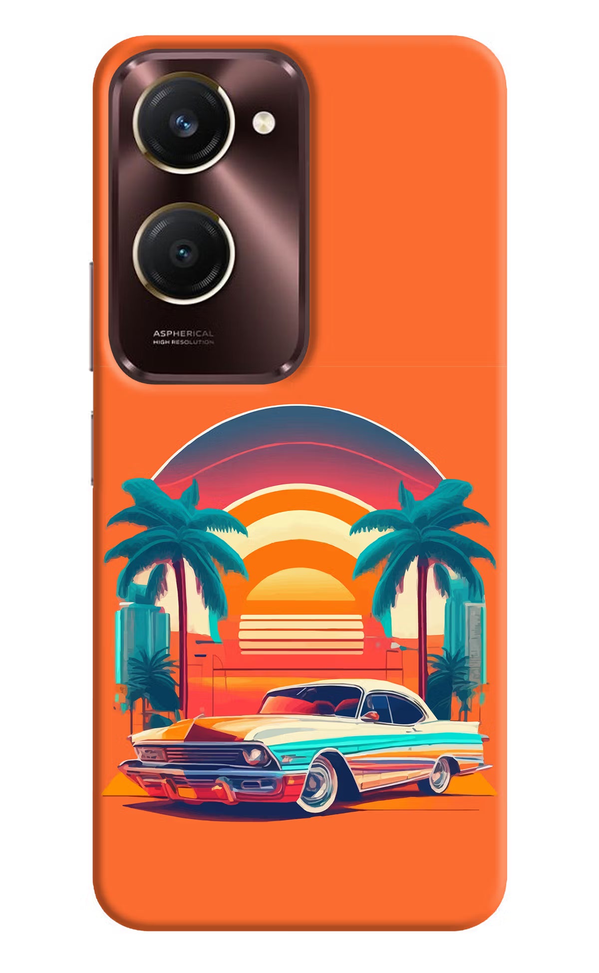 Palm Drive 80s iQOO Z9 Lite 5G Back Cover