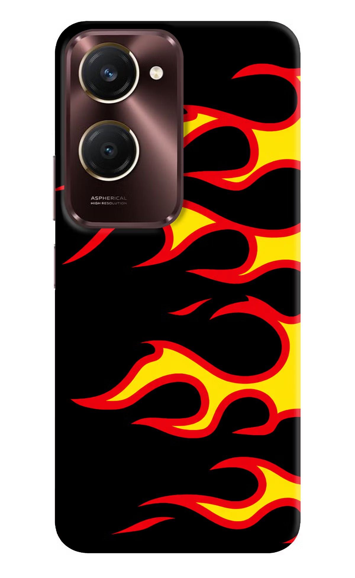 Side Sweep Flames iQOO Z9 Lite 5G Hard Case Back Cover by Casekaro
