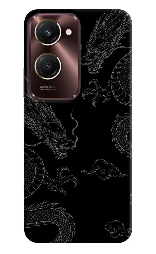 Twin Dragons iQOO Z9 Lite 5G Hard Case Back Cover by Casekaro