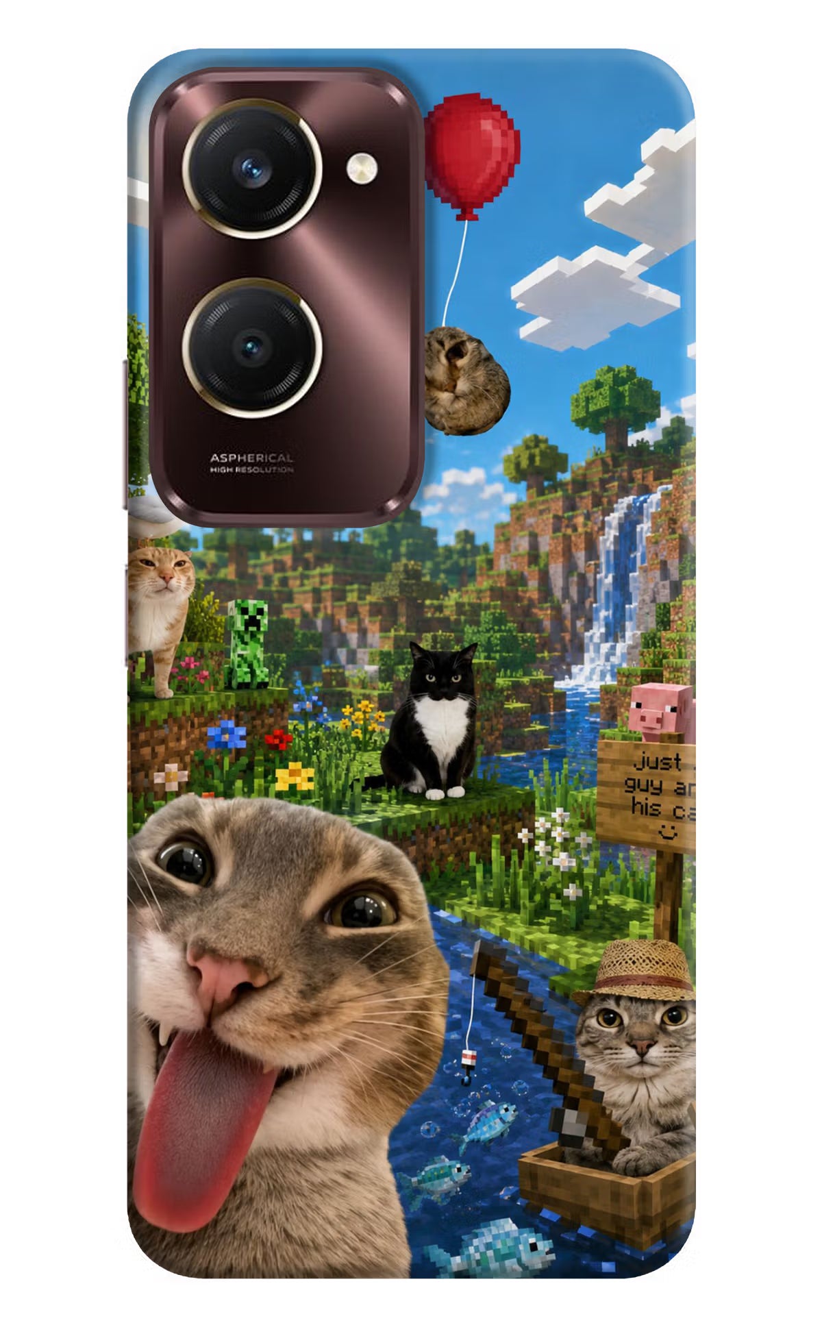 Minecraft Cat Chaos iQOO Z9 Lite 5G Back Cover
